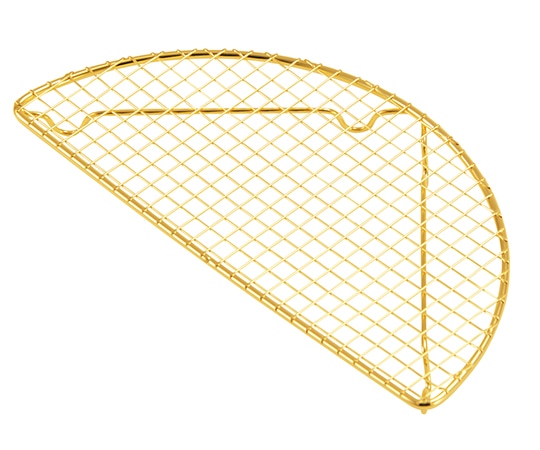 丸山ステンレス 半月型とんかつ網 ゴールド 小 11510007 1個（ご注文単位1個）【直送品】