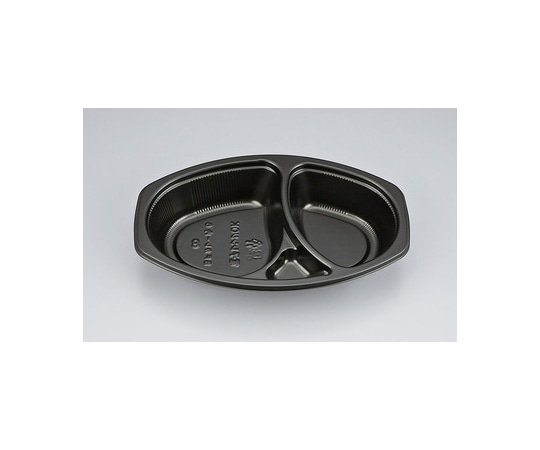 シーピー化成 プラスチック製 簡易食品容器 247×152×45mm BFカレー内6 黒本体 50枚×12袋 01413000600080000 1ケース(ご注文単位1ケース)【直送品】