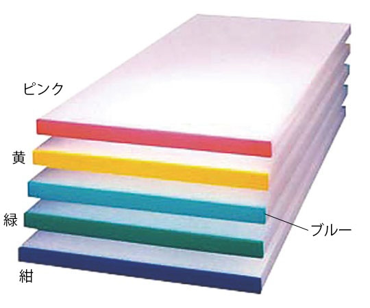 アズワン α別注カラーベルトまな板(短辺片辺)緑 1800x600xH40  1個（ご注文単位1個）【直送品】