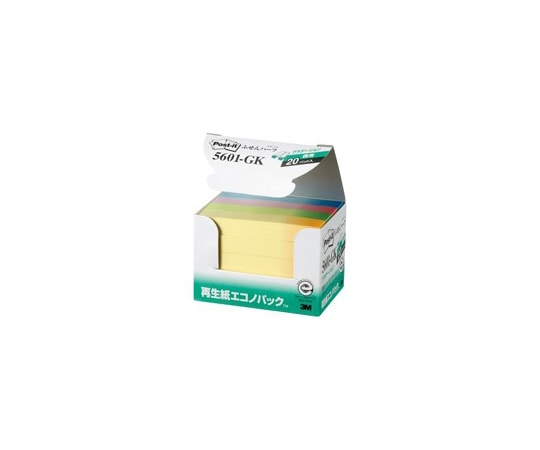 スリーエム Post-it ふせんハーフ G混色 1箱(100枚×20パッド入) 5601-GK 1箱(ご注文単位1箱)【直送品】