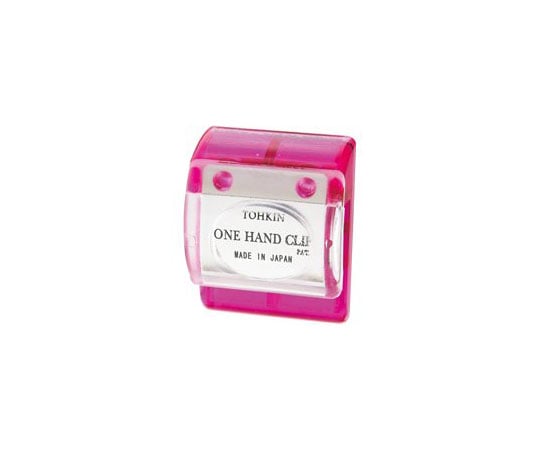 トーキンコーポレーション ワンハンドクリップ 桃色 OC-P 1個(ご注文単位1個)【直送品】