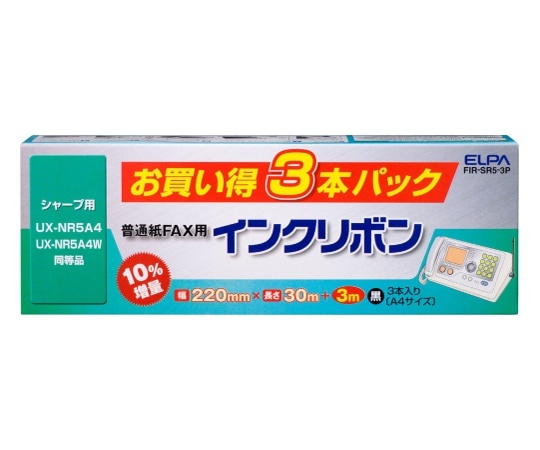 ELPA FAXインクリボン FIR-SR5-3P 1個(ご注文単位1個)【直送品】