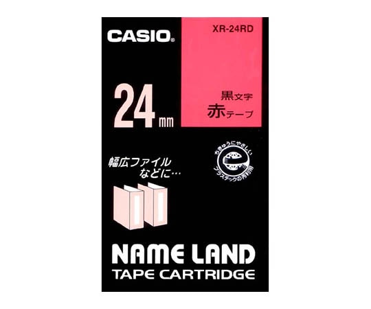 カシオ カシオ ネームランドテープ24mm幅 (赤地/黒文字) XR-24RD 1個(ご注文単位1個)【直送品】