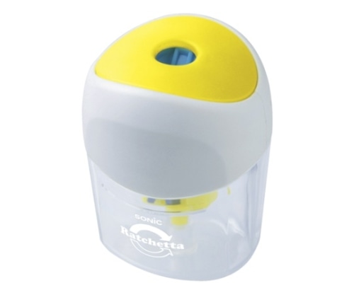 ソニック ラチェッタ ワン ハンディ鉛筆削り イエロー SK-8810-Y 1枚(ご注文単位1枚)【直送品】