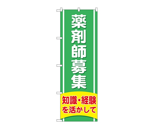 のぼり屋工房 のぼり 薬剤師募集知識経験 GNB-3226 1枚（ご注文単位1枚）【直送品】