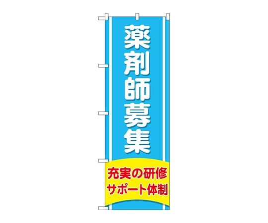 のぼり屋工房 のぼり 薬剤師募集充実の研修 GNB-3228 1枚（ご注文単位1枚）【直送品】