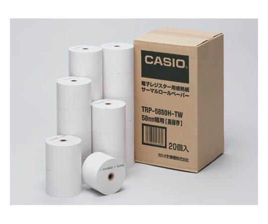 カシオ レジスター用ロールペーパー(感熱・高保存) TRP-5880H 20個入り TRP-5880H-TW 1箱（ご注文単位1箱）【直送品】