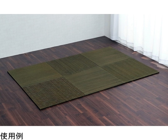 アズワン い草 置き畳 無地調 シンプル モダン シック 縁無し 約70×70×1.5cm 6枚組 グリーン 1040150120410 1組（ご注文単位1組）【直送品】