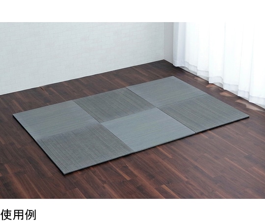アズワン い草 置き畳 無地調 シンプル モダン シック 縁無し 約70×70×1.5cm 6枚組 グレー 1040150130410 1組（ご注文単位1組）【直送品】
