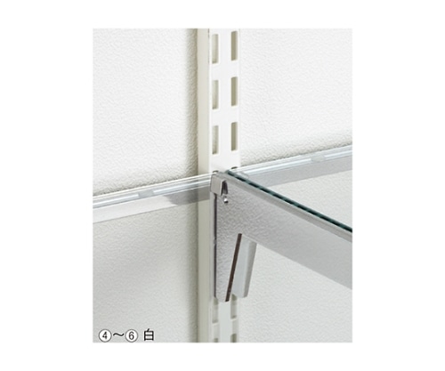 ストア・エキスプレス 直付け柱 白 シングル14mm厚 H90cm 61-48-12-7 1本（ご注文単位1本）【直送品】