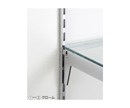 ストア・エキスプレス 直付け柱 クローム シングル14mm厚 H240cm 61-48-13-9 1本（ご注文単位1本）【直送品】