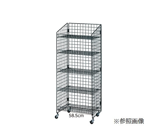 ストア・エキスプレス ネットラック ネット棚展開 H150cm 棚5段展開 W62cm 白 61-436-32-3 1台（ご注文単位1台）【直送品】