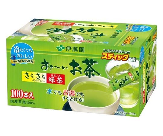 伊藤園 おーいお茶抹茶入りさらさら緑茶スティック 100本 18950 1箱※軽（ご注文単位1箱）【直送品】