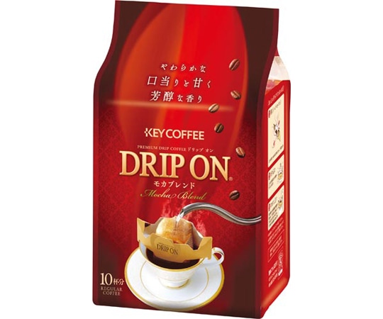 キーコーヒー ドリップオン モカブレンド 10杯分 1パック(10袋入) ドリップオン モカブレンド 1パック※軽（ご注文単位1パック）【直送品】
