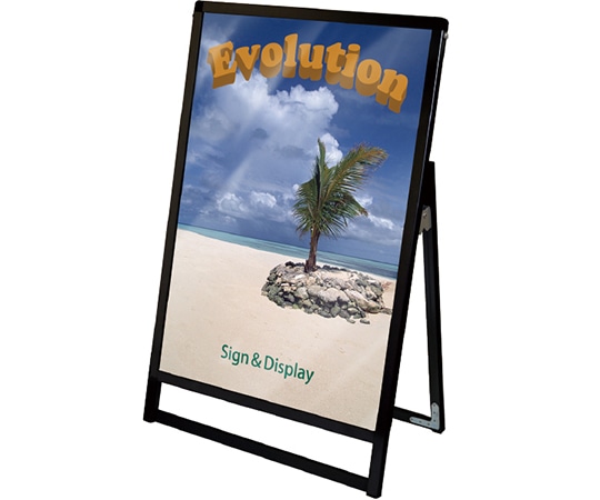 常磐精工 ブラックバリウススタンド看板 アクリルタイプ A1ロウ片面 BVASKAC-A1LK 1台（ご注文単位1台）【直送品】