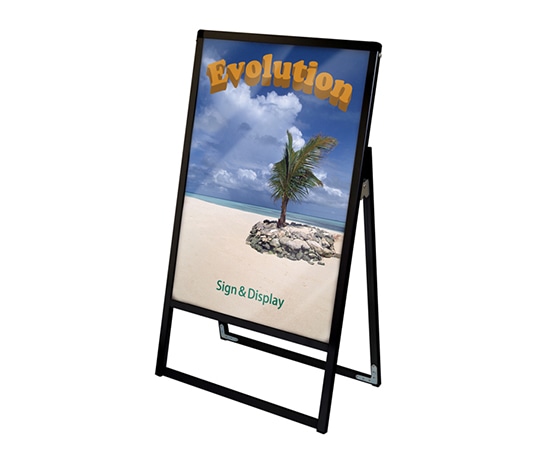 常磐精工 ブラックバリウススタンド看板 アクリルタイプ A2片面 BVASKAC-A2K 1台（ご注文単位1台）【直送品】