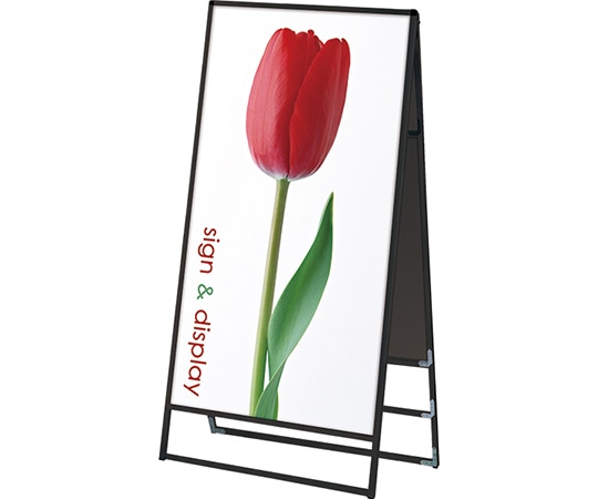 常磐精工 ブラックバリウススタンド看板 アルミ複合板タイプ 900×1800 両面 BVASKAP-900X1800R 1台（ご注文単位1台）【直送品】