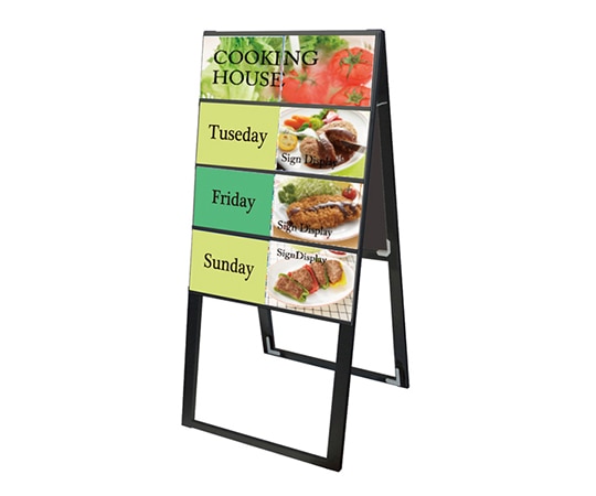 常磐精工 ブラックカードケーススタンド看板 B5横 16両面ハイ BCCSK-B5Y16RH 1台（ご注文単位1台）【直送品】