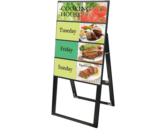 常磐精工 ブラックカードケーススタンド看板 B5横 8片面ハイ BCCSK-B5Y8KH 1台（ご注文単位1台）【直送品】