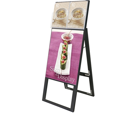 常磐精工 ブラックカタログケーススタンド看板 Dタイプ A2片面 BKCSKD-A2K 1台（ご注文単位1台）【直送品】