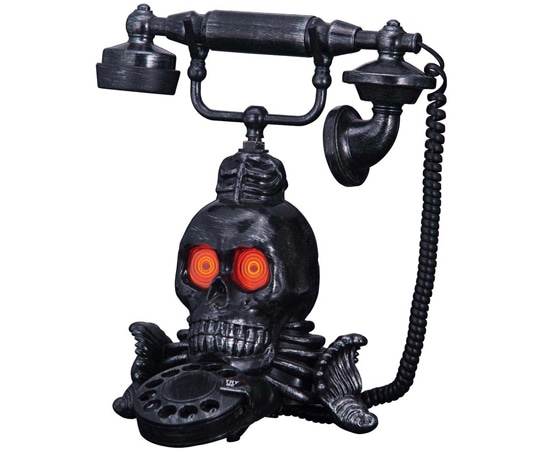 アズワン クラシックスカルフォン ハロウィンホラー飾り ガイコツ電話 37-22-13-1 1個（ご注文単位1個）【直送品】
