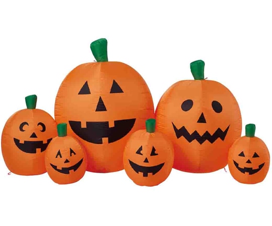 アズワン エアブロードール パンプキンファミリー ハロウィン 幅230cm 37-23-2-1 1個（ご注文単位1個）【直送品】