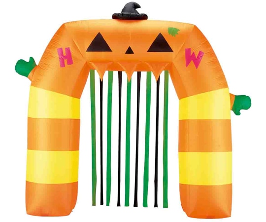 アズワン エアブローアーチ パンプキンフェイス ハロウィン 幅340cm×高さ320cm 37-24-2-1 1個（ご注文単位1個）【直送品】