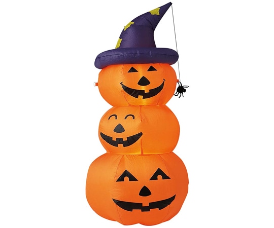アズワン エアブロードール スパイダー3連パンプキン ハロウィン 高さ125cm 37-24-4-1 1個（ご注文単位1個）【直送品】