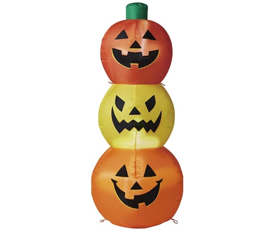 アズワン エアブロードール 3連カラフルパンプキン ハロウィン 小 37-25-4-1 1個（ご注文単位1個）【直送品】