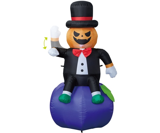 アズワン エアブロードール ムービングハンドウエイブパンプキン ハロウィン 高さ175cm 37-25-8-1 1個（ご注文単位1個）【直送品】