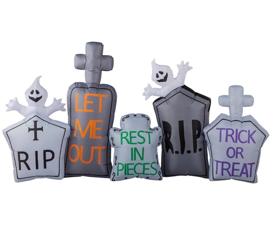 アズワン エアブロードール ゴースト&グレイブ ハロウィン 幅260×高さ138cm 37-26-2-1 1個（ご注文単位1個）【直送品】