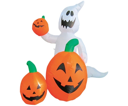 アズワン エアブロードール ゴースト&パンプキン ハロウィン 高さ120cm 37-26-3-1 1個（ご注文単位1個）【直送品】