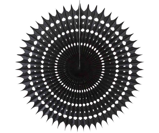 アズワン ハニカムハンガー ラウンドファン おしゃれなハロウィン飾り ブラック 37-29-3-1 1個（ご注文単位1個）【直送品】