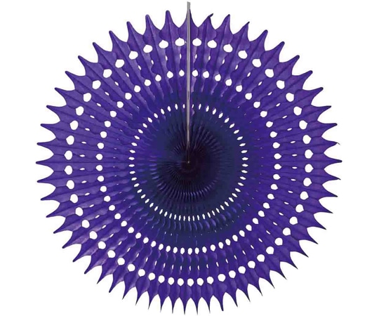 アズワン ハニカムハンガー ラウンドファン おしゃれなハロウィン飾り パープル 37-29-3-2 1個（ご注文単位1個）【直送品】