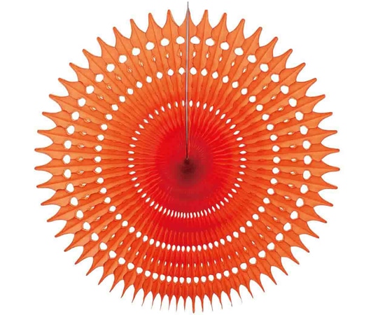 アズワン ハニカムハンガー ラウンドファン おしゃれなハロウィン飾り オレンジ 37-29-3-3 1個（ご注文単位1個）【直送品】