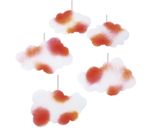 アズワン ソフト夕焼け雲ハンガー 秋飾り 5個 37-31-6-1 1セット（ご注文単位1セット）【直送品】