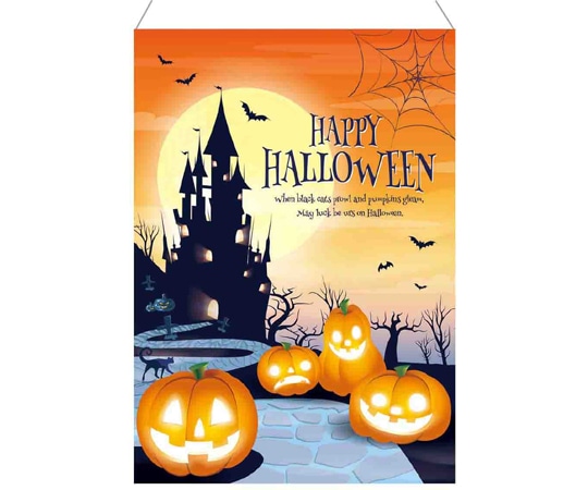 アズワン ハロウィンタペストリー 60×85cm 37-33-9-1 1個（ご注文単位1個）【直送品】