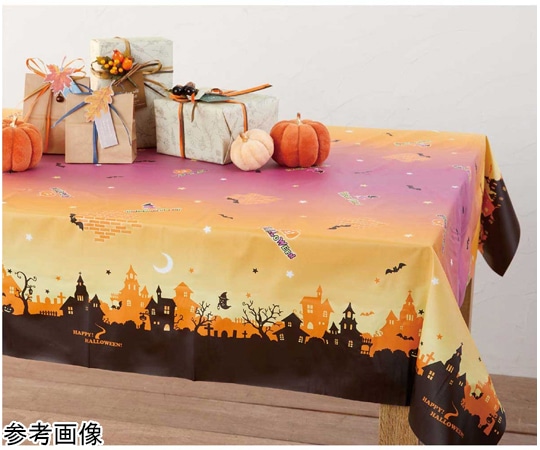 アズワン ハロウィンプリントシート テーブルクロス 120×150cm 両面 37-34-5-1 1個（ご注文単位1個）【直送品】
