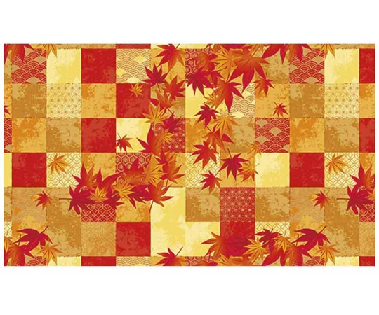 アズワン autumnリーフディスプレイシート 90cm幅×2m 片面 秋和風紅葉 37-35-9-3 1個（ご注文単位1個）【直送品】