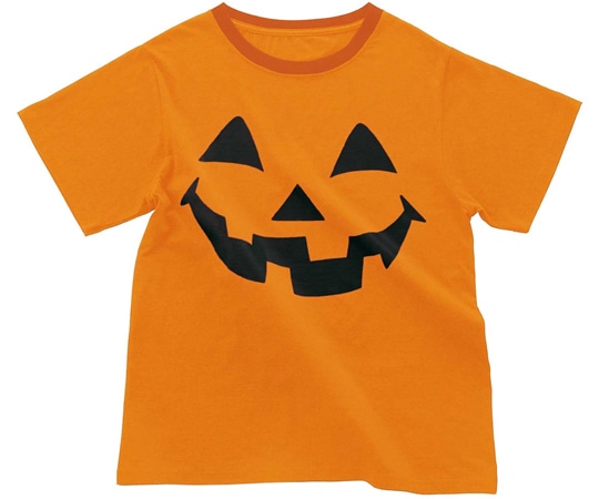 アズワン ハロウィン フェイスTシャツ スタッフ仮装 オレンジ 37-37-9-1 1個（ご注文単位1個）【直送品】