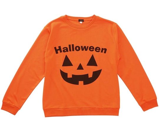 アズワン ハロウィンスウェット スタッフ仮装 オレンジ 37-37-10-1 1個（ご注文単位1個）【直送品】