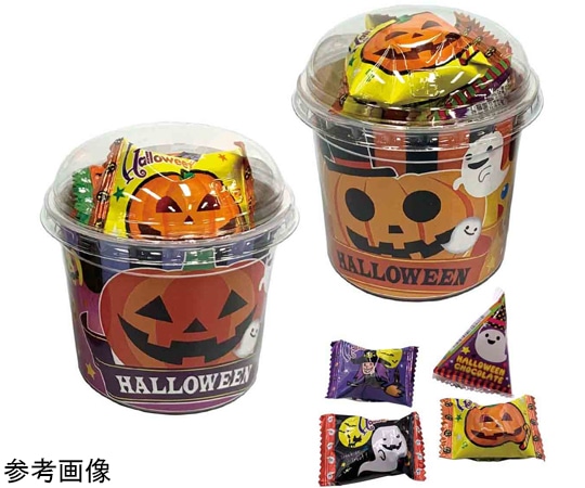 アズワン ハロウィン キャンディ・チョコカップ お菓子ノベルティ 72個 37-41-4-1 1セット(ご注文単位1セット)【直送品】