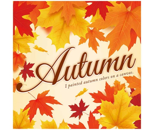 アズワン メイプルオータム 秋テーマポスター36×36cm 10枚 37-45-15-1 1セット(ご注文単位1セット)【直送品】