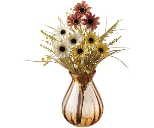 アズワン オータムフラワー造花アレンジ 秋飾り デイジー 37-47-3-3 1個（ご注文単位1個）【直送品】