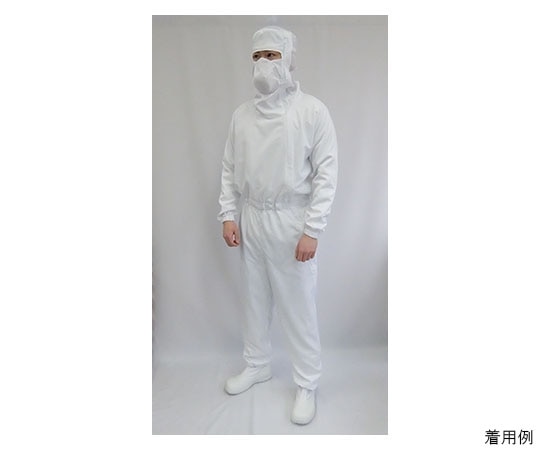 ガードナー マスク･フード一体続き服(白) Lサイズ CJ1336-1 1枚 (ご注文単位1枚)【直送品】