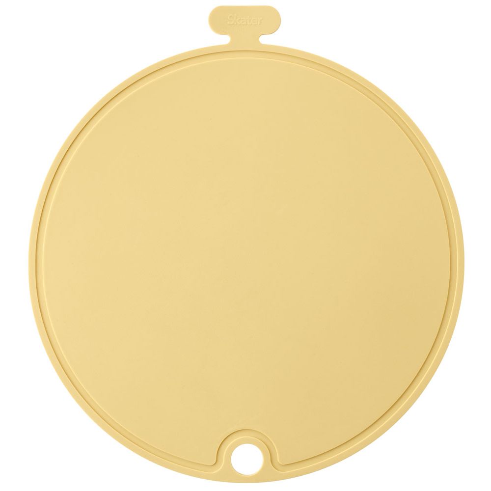 スケーター シリコーン丸型まな板 くすみイエロー KSLM1 1個（ご注文単位1個）【直送品】