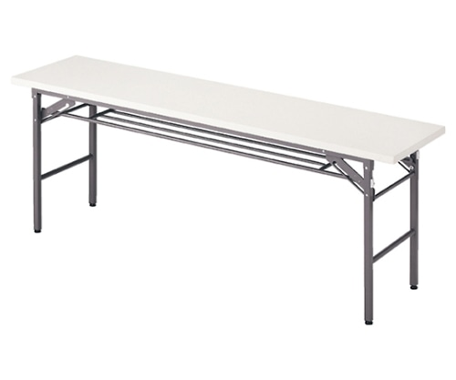 ストア・エキスプレス 折りたたみテーブル W180cm 棚付き ホワイト D60cm 入数5台 61-339-2-4 1セット(ご注文単位1セット)【直送品】