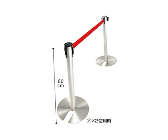 ストア・エキスプレス ガイドポール スタッキングタイプ レッド 入数1台 61-375-1-2 1台（ご注文単位1台）【直送品】