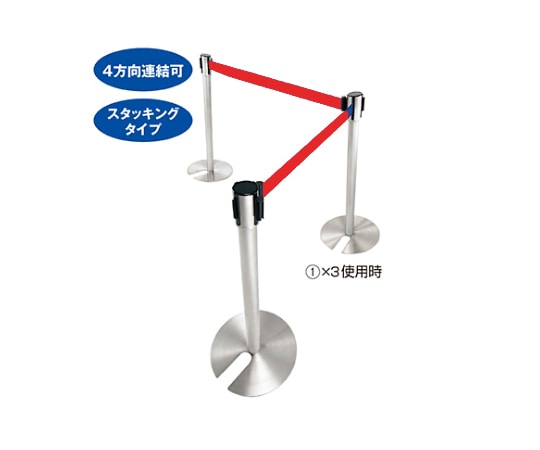 ストア・エキスプレス ガイドポール スタッキングタイプ レッド 入数10台 61-375-1-5 1セット（ご注文単位1セット）【直送品】