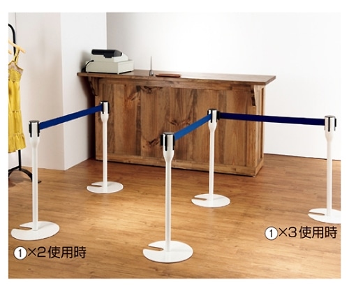 ストア・エキスプレス コンパクト スタッキングガイドポール ホワイト ブルー 61-375-3-1 1台（ご注文単位1台）【直送品】